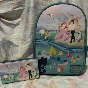 Little Mermaid Loungefly and Wallet